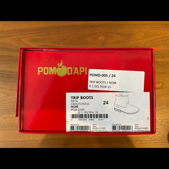 Toddler Pom D’Api leather Trip boots in Noir - Picture 2 of 5